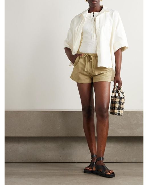 Citizens of Humanity Natural Este Cotton And Linen-Blend Shorts