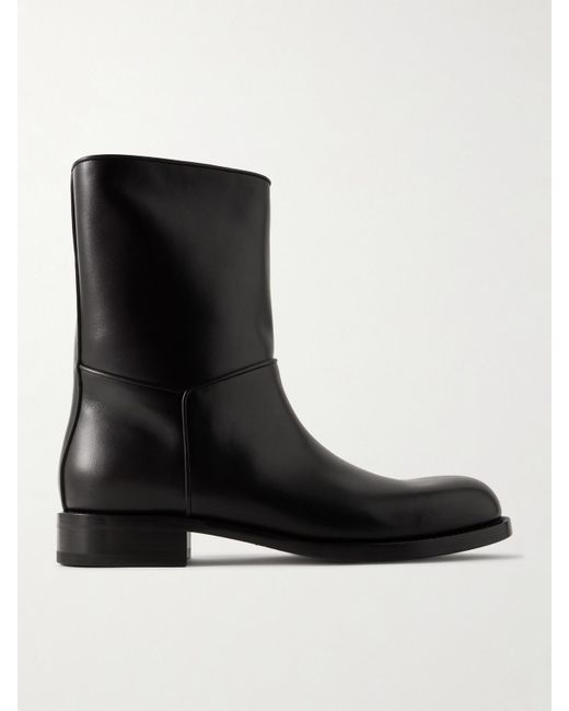 Bottines En Cuir Nobilis The Row en coloris Black