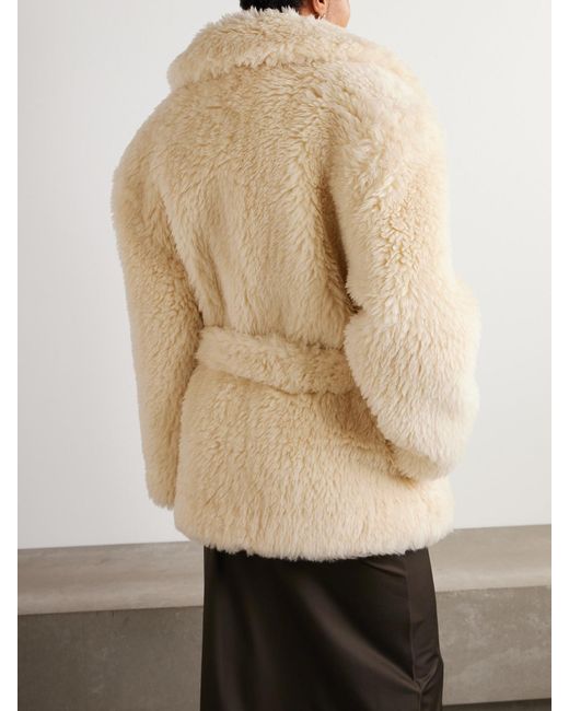 Stella McCartney Natural Wool-Blend Fleece Coat