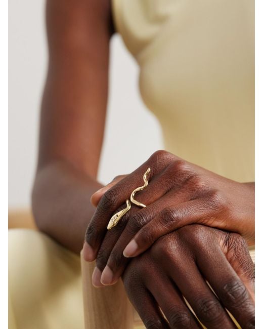 Ileana Makri Natural Cobra 18-Karat Diamond Ring