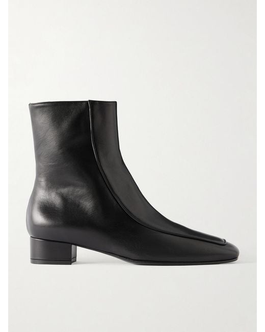 Herbert Levine Black Shadow Ban 30 Leather Ankle Boots