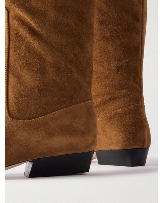 Staud Brown Wally Suede Knee Boots