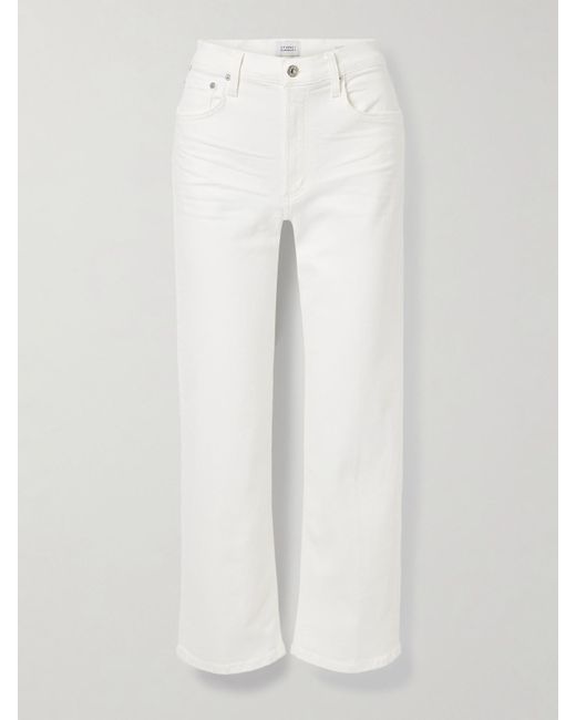 Citizens of Humanity White The Palma High-Rise Straight-Leg Jeans