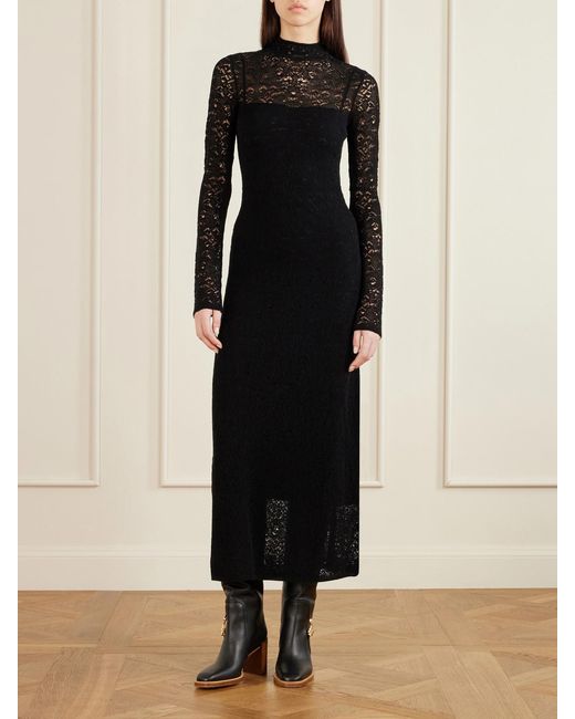 Gabriela Hearst Black Anya Wool And Cashmere-Blend Maxi Dress