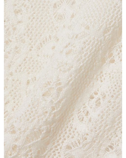 Gabriela Hearst Natural Pontus Crocheted Wool And Silk-Blend Tank