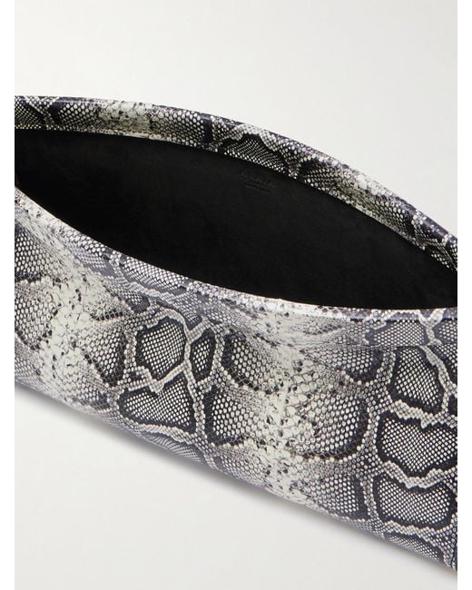 Alaïa Metallic Le Click E/W Medium Snake-Effect Eel Shoulder Bag
