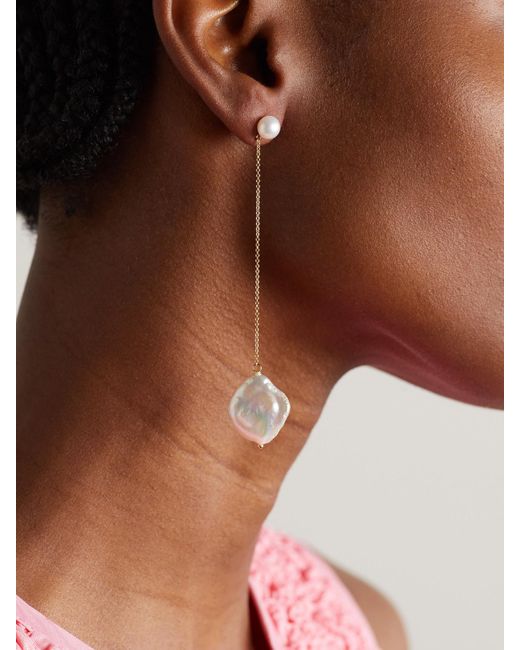 Mateo Natural Duality 14-Karat Pearl Earrings