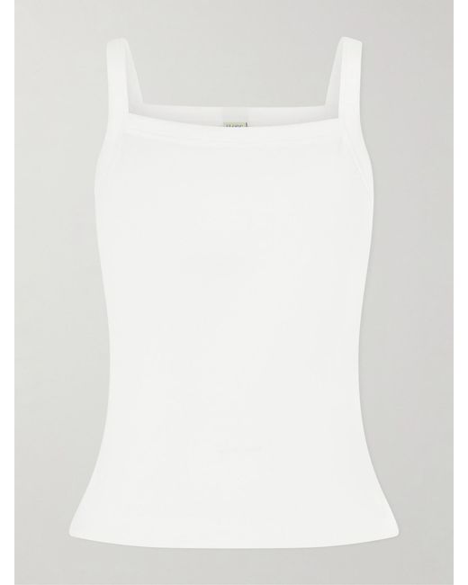 Flore Flore White May Organic Cotton-Jersey Tank