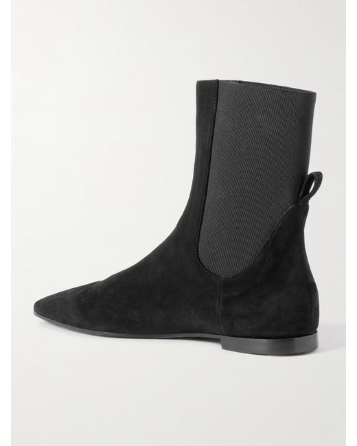 Totême  Black Suede Ankle Boots