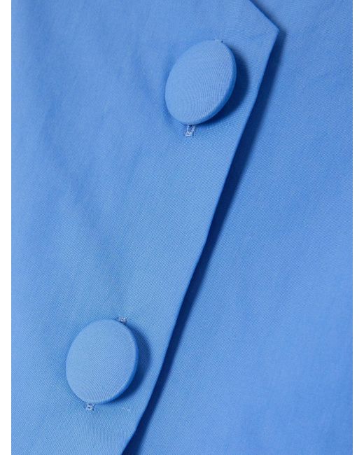 D'Estree Blue Dora Cotton-Poplin Top