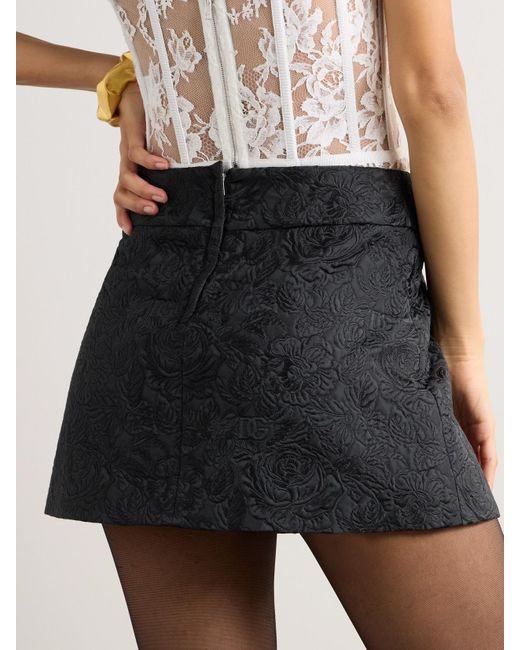 Dolce & Gabbana Black Matelassé Mini Skirt