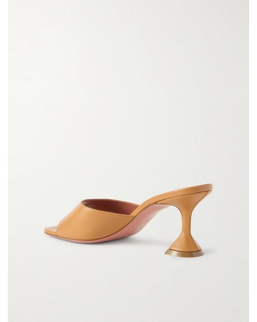 AMINA MUADDI Natural Lupita Leather Mules