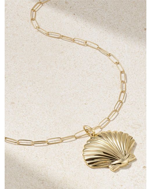 Mateo Natural Large Venus 14-Karat Necklace