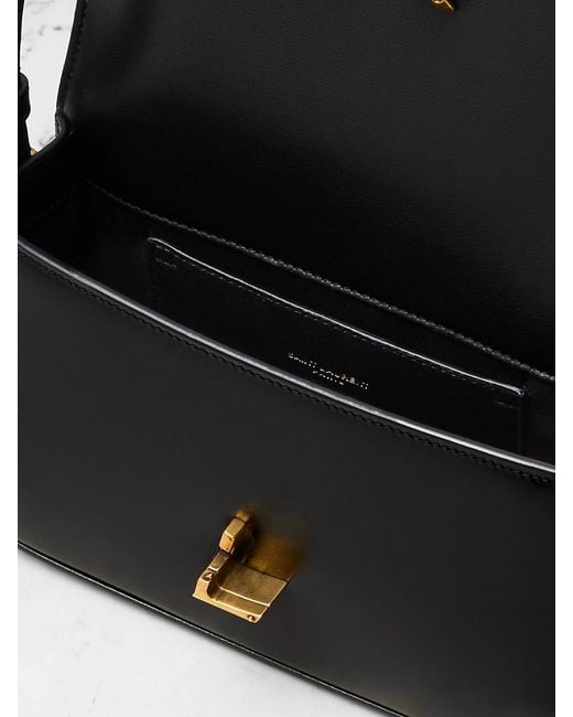 Saint Laurent Black Solferino Mini Leather Shoulder Bag