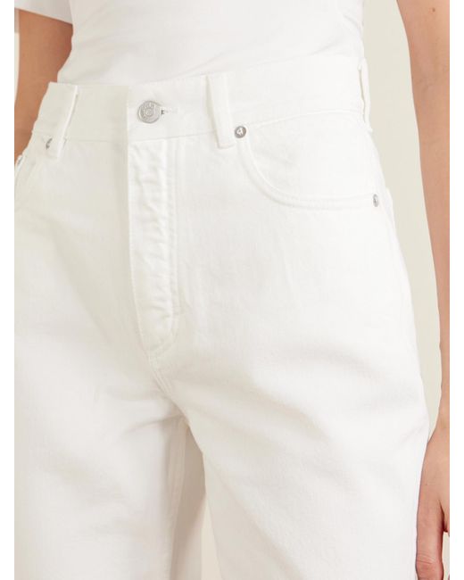 Alaïa White High-Rise Slim-Leg Jeans