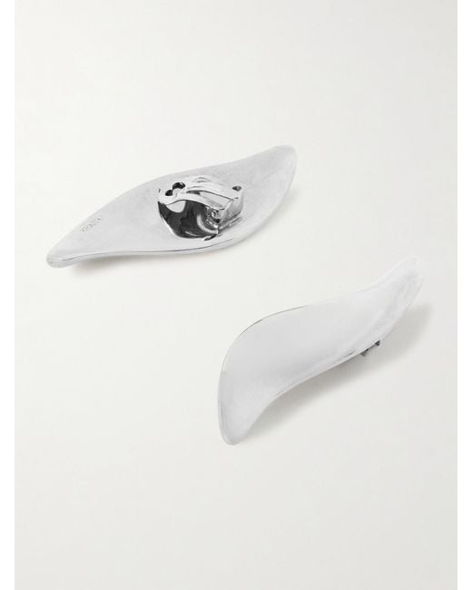 Khaite Natural Leaf-Tone Clip Earrings