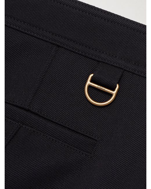 Pantalon Slim En Gabardine De Laine Chloé en coloris Blue