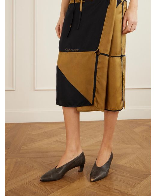 Calvin Klein Brown Bri Leather Pumps