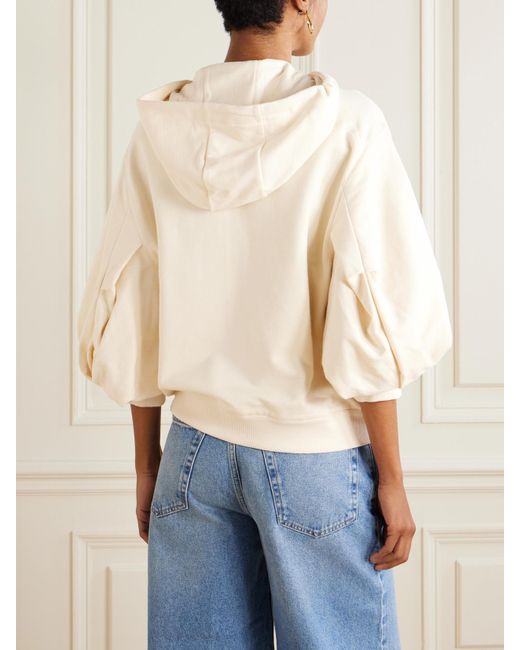 Moncler Natural Cream-Colored Zip-Up Sweatshirt