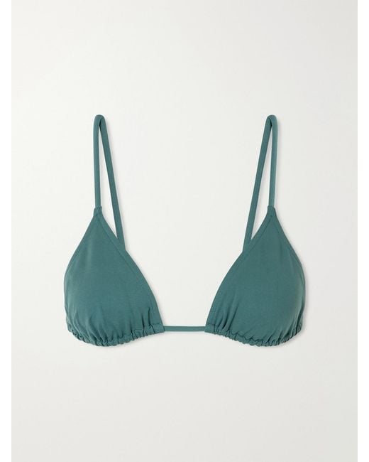 Eres Blue Mouna Triangle Bikini Top