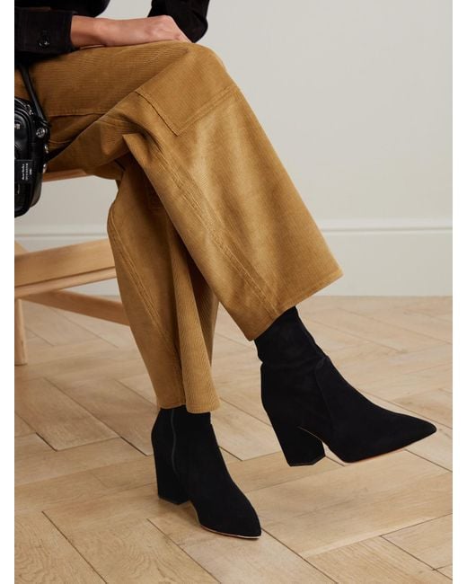 Loeffler Randall Black Isla Suede Ankle Boots