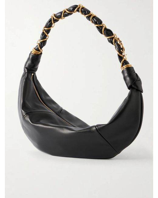 Saint Laurent Black Amalia Leather Shoulder Bag
