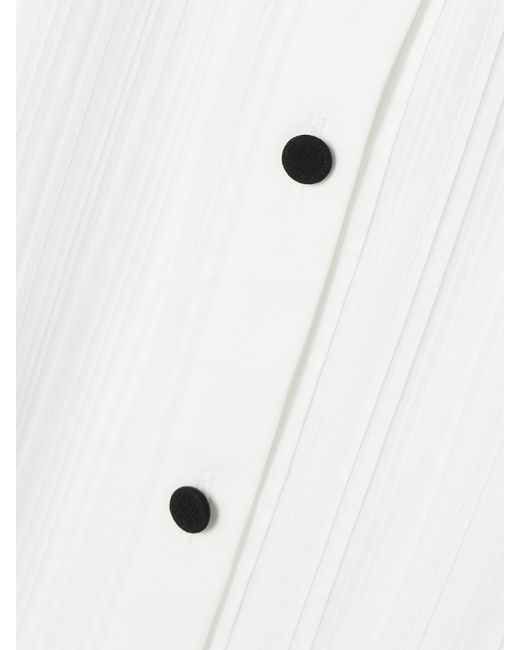 Loro Piana White Hadiya Pleated Cotton-Poplin Shirt