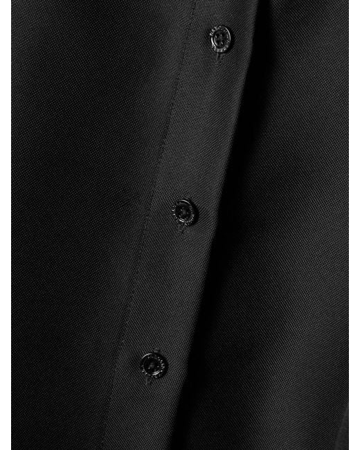 Carolina Herrera Black Oversized Silk-Gazar Shirt