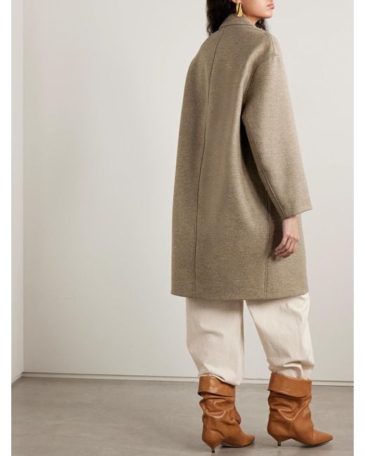 Isabel Marant Natural Efegozi Double-Breasted Wool Coat