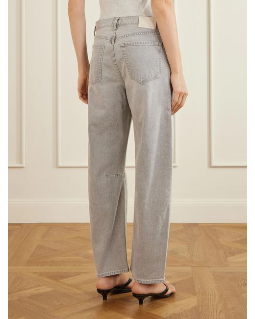 Citizens of Humanity Gray Miro Mid-Rise Barrel-Leg Jeans