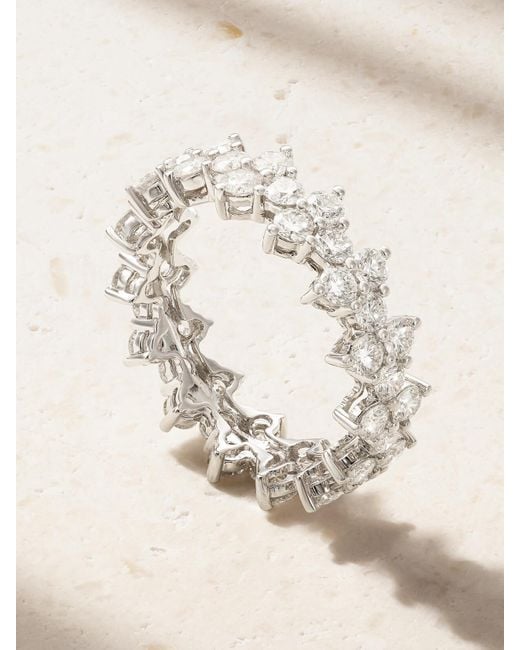 Anita Ko Natural Triangle Eternity 18-Karat Diamond Ring