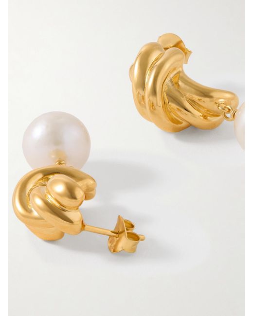 Completedworks White Ohrringe Aus Recyceltem-Vermeil Mit Perlen