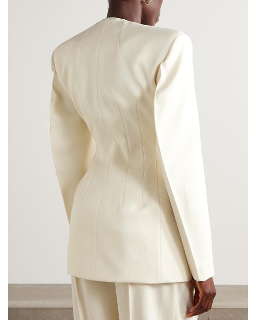 Wardrobe NYC Natural Rhw Doppelreihiges Minikleid Aus Twill