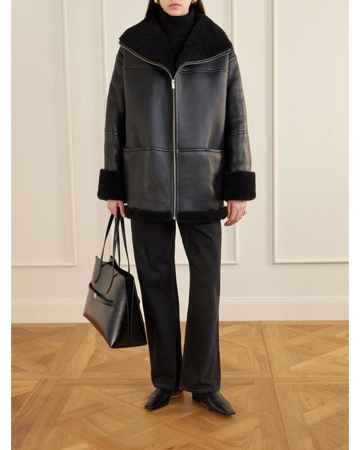 Totême  Black Shearling Jacket