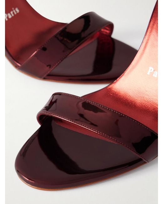 Christian Louboutin Red Miss Z 100 Sandalen Aus Lackleder