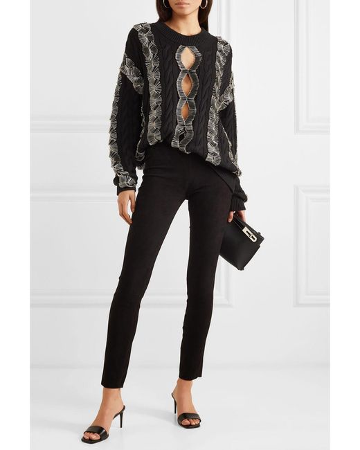 SPRWMN Black Suede Leggings