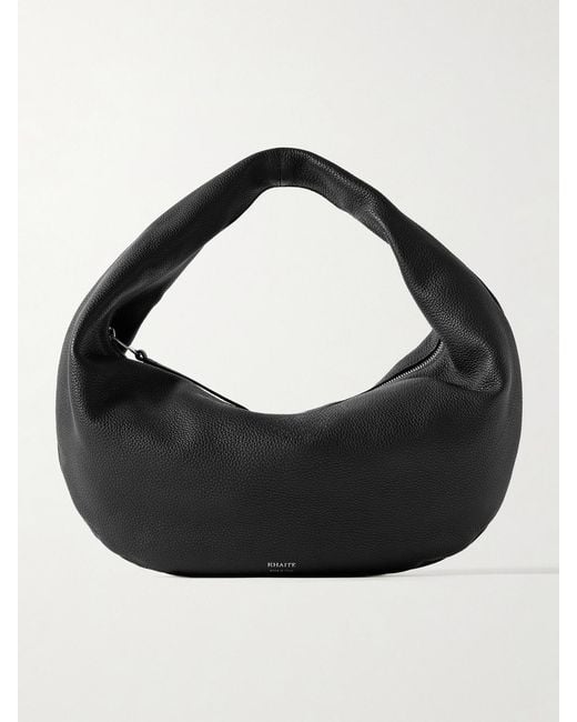 Khaite Black Olivia Sport Medium Leather Shoulder Bag