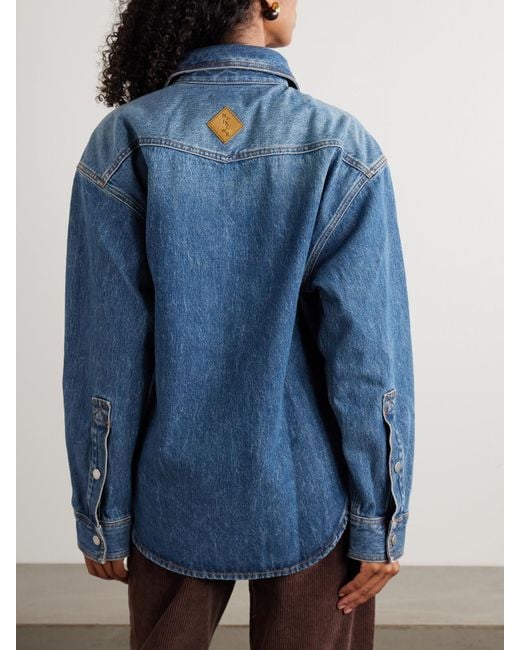 Haikure Blue Belted Denim Shirt