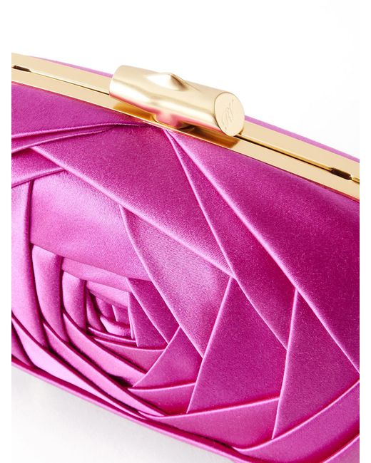 Roger Vivier Pink Boite De Nuit Satin Clutch
