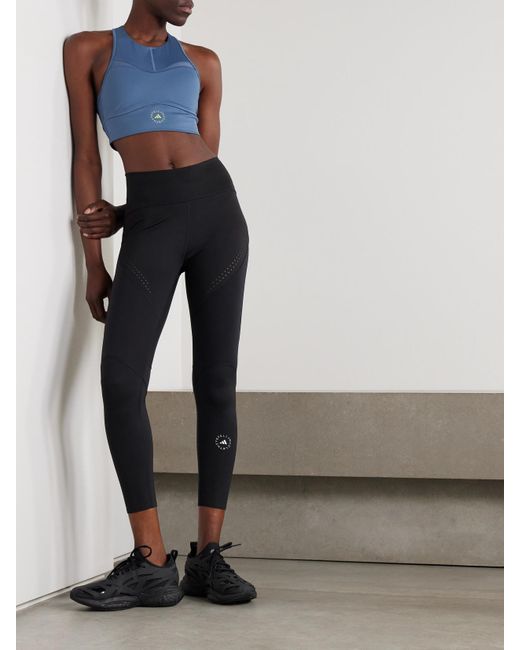 Brassière De Sport En Jersey Stretch Recyclé À Appliqués Et À Perforations Truepurpose Adidas By Stella McCartney en coloris Blue