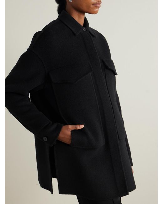 Another Tomorrow Black Wool Jacket