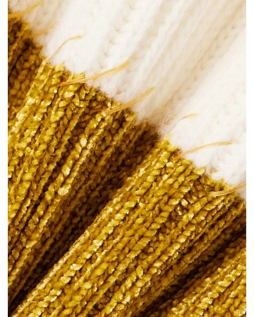 Marni Natural Two-Tone Ribbed Wool Sweater