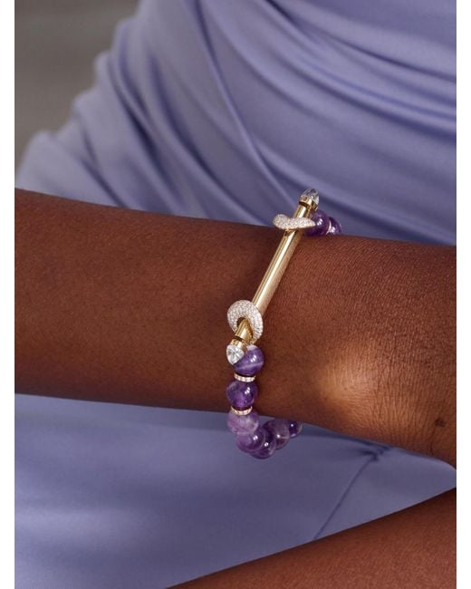 ANANYA Pink Chakra 18-Karat Multi-Stone Bracelet