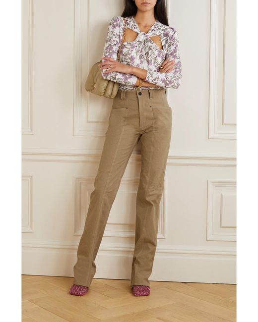 Isabel Marant Natural Vokayae Hose Mit Geradem Bein Aus Baumwolle
