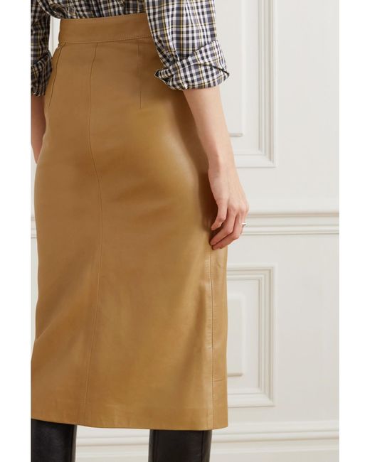 Isabel Marant Natural Blehor Leather Pencil Skirt
