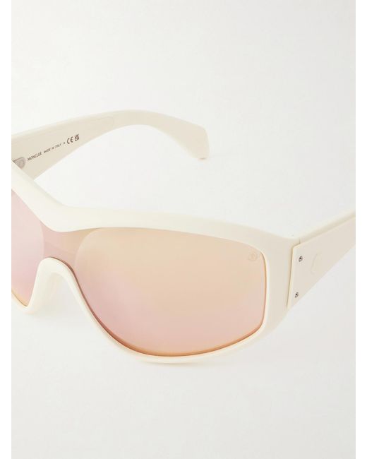 Moncler Natural Thyra Oval-Frame Ski Sunglasses