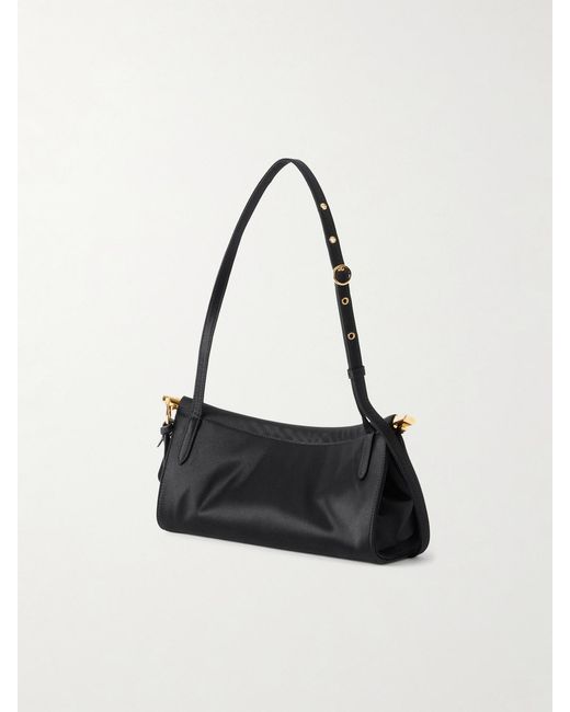 Alaïa White Le Click Small Satin Shoulder Bag