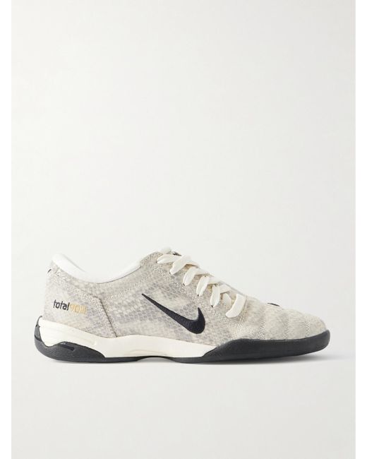 Nike White T90 Se Snake-Effect Leather Sneakers