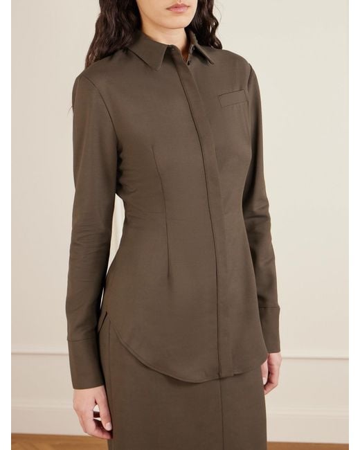 TOVE Brown Elvin Woven Shirt