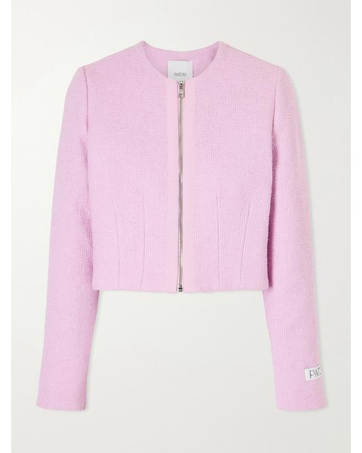 Patou Pink Cotton-Blend Tweed Jacket